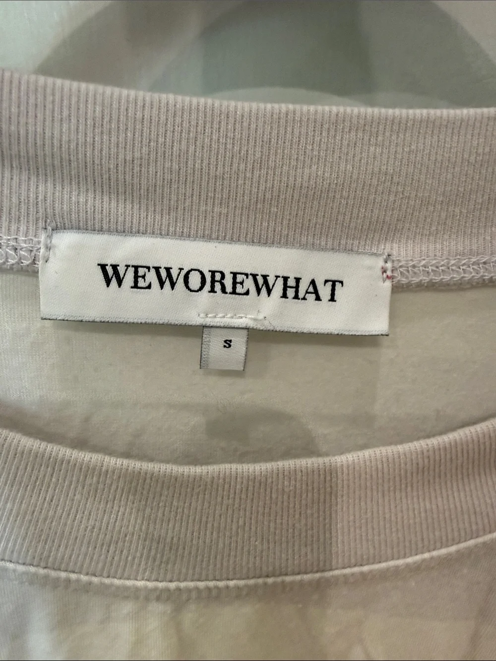 WeWoreWhat Grey & Cream Striped Long-Sleeve Tee